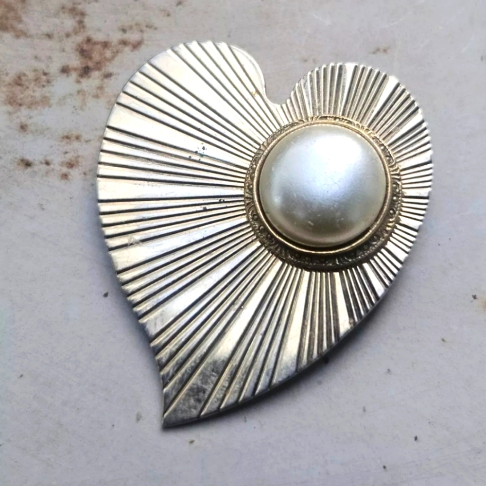 Signed Boucher heart Brooch
